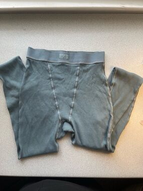 SKIMS Light Blue Ribbed Waistband Leggings